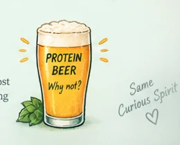 Protein beer illustration