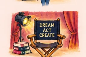 Theatre and acting illustration